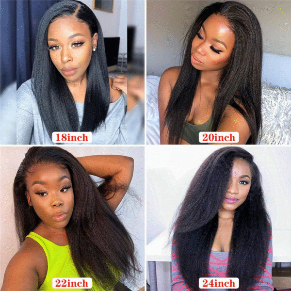 HD Lace Kinky Straight 13x4 Lace Front Wigs（Full Frontal） - Image 5